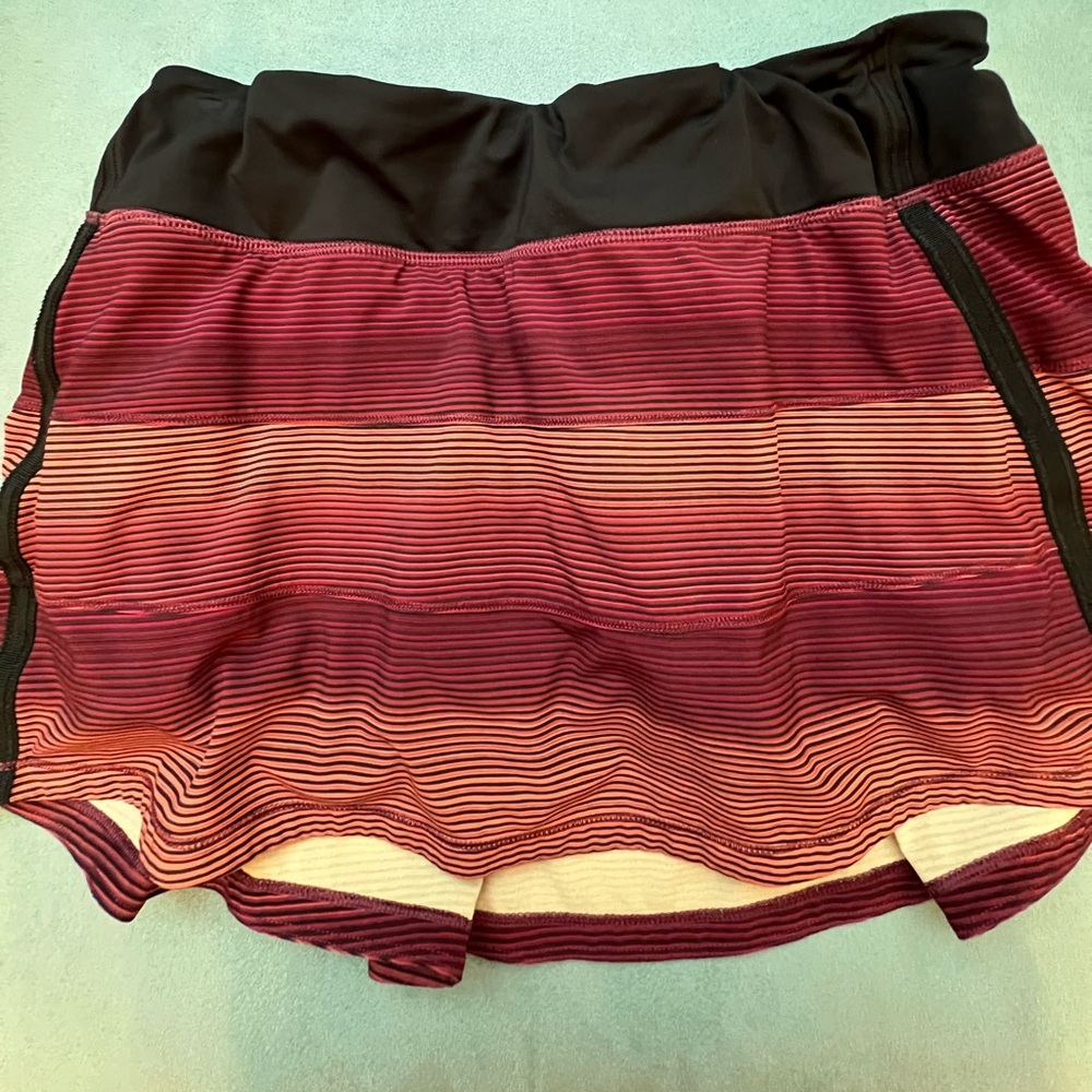 Lululemon Pace Rival multi-color stripe skirt.  Size 10.  Like new